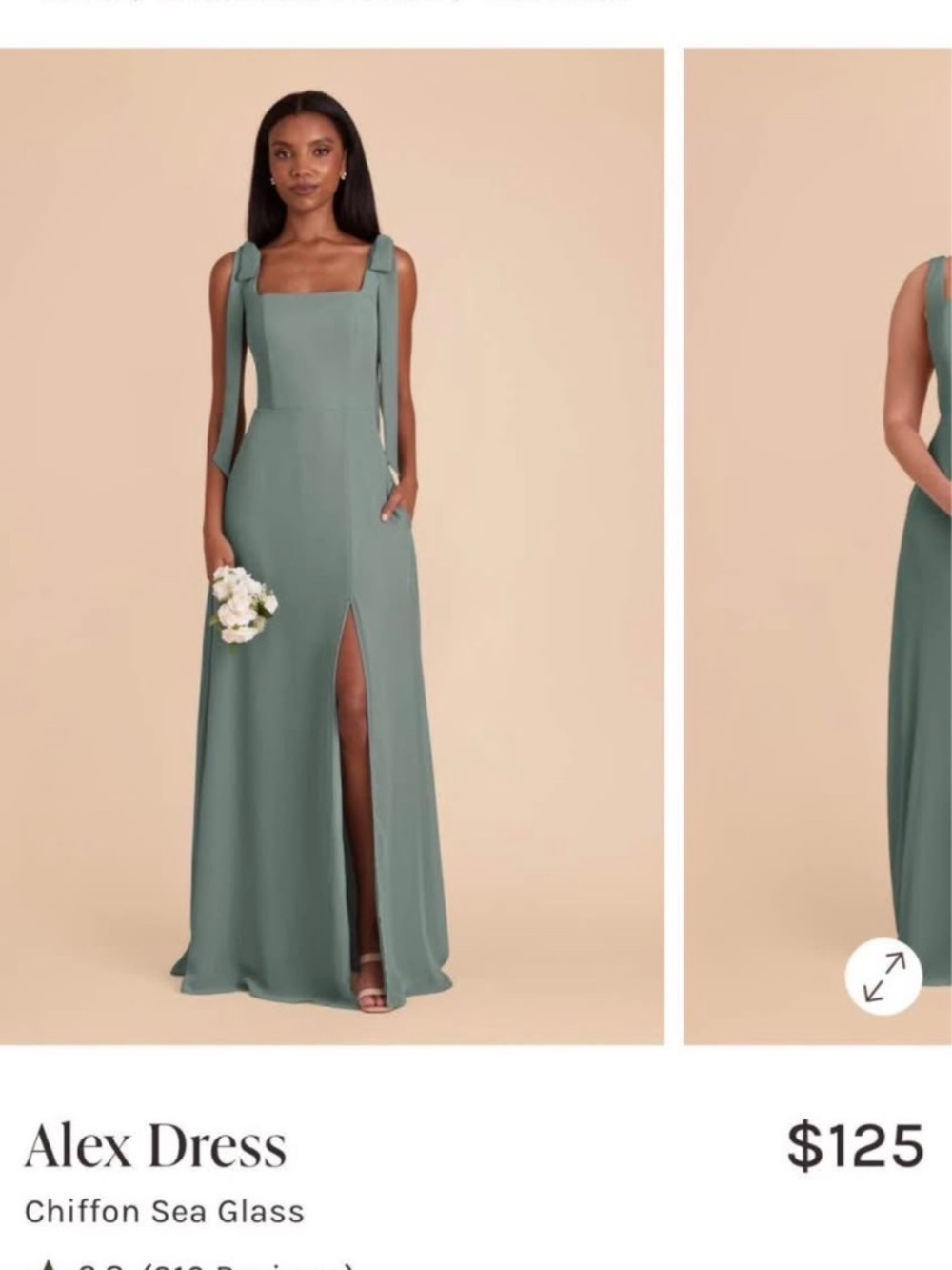 Alex Dress Chiffon in Sea Glass Birdy Grey